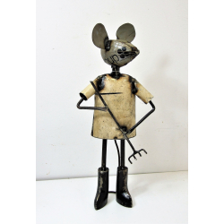 Mysz z Grabiami Figurka z metalu z recyclingu 42cm